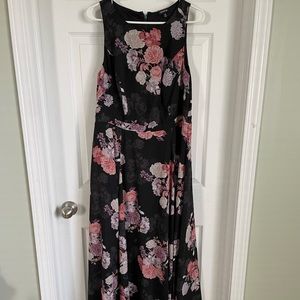 Torrid Black Floral Georgette Maxi Dress Size 12